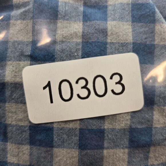 Mens J.Crew Blue & White Gingham Shirt Secret Wash Cotton Stretch Size M - Picture 7 of 7